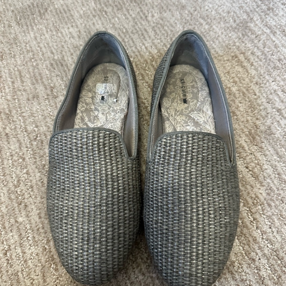Birdies Textured Gray Women's Loafers